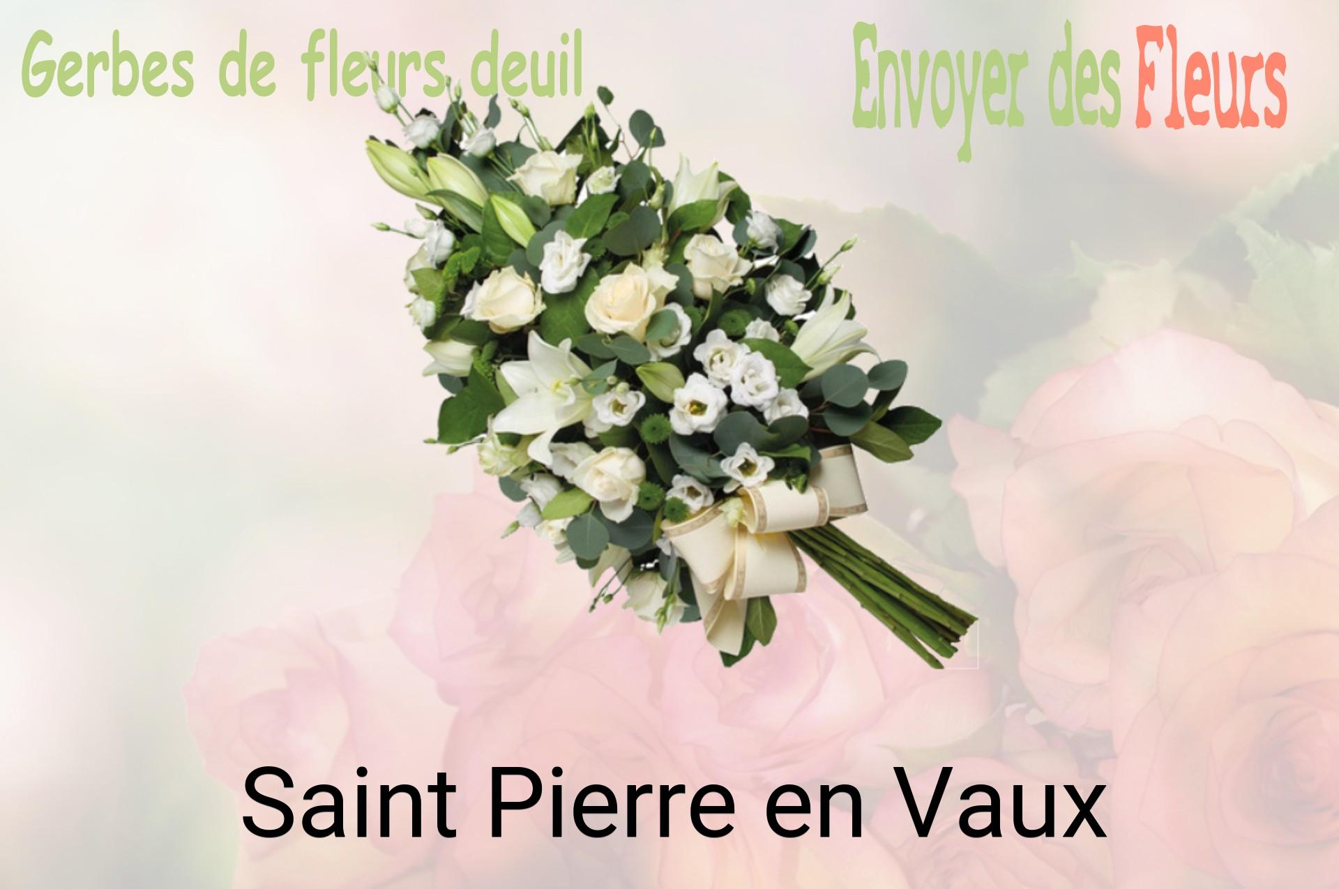Gerbe de fleurs de deuil livrée à Saint-Pierre-en-Vaux